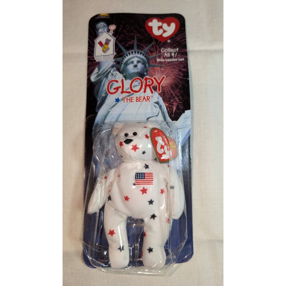 Ty Teenie Beanie Baby Glory the USA Bear McDonald's *Sealed 1999 TAG ERROR